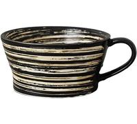 EUXHTYWP Tazones for sopa con asas, tazón de desayuno 12 oz for helado, postre. - Azul 350 ml(Black)