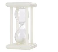 EUXHTYWP Temporizadores de Arena Reloj, Divertido Luminoso for habitación niños, decoración Escritorio, con Marco, 30 Minutos, Colorido Media Hora(White)