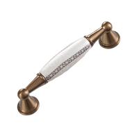 EUXHTYWP Tirador de cerámica for decoración, manijas arco for gabinete, for puerta, manija for muebles, perilla blanca, cómoda, 1 paquete(B,Hole Pitch)