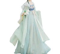 EUXHTYWP Traje tradicional chino Hanfu, camisa de manga larga Hanfu, de alta gama, de la dinastía Tang, con motivos de hadas de primavera (verde, S)(Green,M)