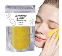 Euyehn Almohadillas de limpieza facial de cúrcuma, 40 esponjas de lavado facial, almohadillas de limpieza de jabón Kojic Ac-id, herramientas para el cuidado de la piel para cara, poros obstruidos,