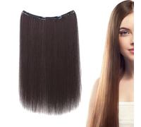 Euyehn Extensiones de cabello humano clip ins, clip en extensiones de cabello - Piezas de cabello falsas elegantes | Peluca invisible elegante para rendimiento, piezas de pelo rectos de 20 pulgadas de
