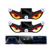 EUYIMOMO Solar Powered Devils Eyes LED Car Light 2PCS Solar Powered Car Neon Light,Wireless Led Ambient Light Suction Cup USB Rechargeable Atmosphere Breathing Lamp(Y5)