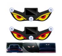 EUYIMOMO Solar Powered Devils Eyes LED Car Light 2PCS Solar Powered Car Neon Light,Wireless Led Ambient Light Suction Cup USB Rechargeable Atmosphere Breathing Lamp(Y6)