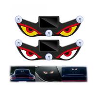 EUYIMOMO Solar Powered Devils Eyes LED Car Light 2PCS Solar Powered Car Neon Light,Wireless Led Ambient Light Suction Cup USB Rechargeable Atmosphere Breathing Lamp(Y9)