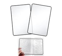EUYKQNOI 2 lupa de lectura de página completa, lupa de lectu de mano,grande, cristal de lectura de tarjetas de visita, adecuado para leer libros y periódicos