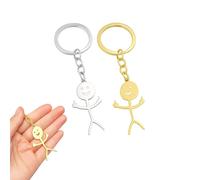 EUYKQNOI 2 pcs Funny Smiley Face Figurine Llavero de Lengua de Signos Dedo Lindo Llavero de Llavero para Bolso Llavero para Coche Regalo