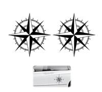 EUYKQNOI 2 Pegatina de Brújula Pegatinas Brujula para Coche Todoterreno Brújula Pegatina Diseño Creativo Montaña brújula Pegatinas Pegatina para Calcomanía Coche Camión Auto Portátil Moto