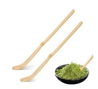 EUYKQNOI 2 Pieza Cuchara de té Matcha de bambú Herramientas Cuchara Teaware Tea Ceremony Utensilios Accesorios Nice and Attractive 18 cm