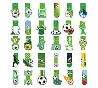 EUYKQNOI 30 Fútbol Punto de Libro Marcadores Separador de Libros Detalle Fin de Curso Alumnos Marcapaginas Cremallera Detalles Cumpleaños Niños 4 5 6 7 8 9 10+ Años Regalo Sexo Infantil