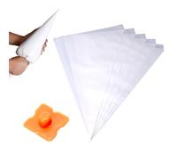 EUYKQNOI 5 Pieza Bolsa de Mortero, Bolsa de Lechada, Bolsa para Sellador de Cemento, Bolsas de Mortero de Calafateo, con 1pz Aplicador Silicona, Bordeador Aplicador de Contorno, para Sellar y Lechada