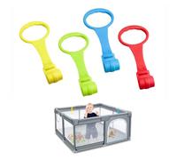 EUYKQNOI Anillas para Cunas y Parques, 4 Piezas Anillas Parque Bebe, Anillas para Cunas y Parques, Anillos de Mano Desmontables con Borde Suave, Ayuda a su Bebe a Ponerse de Pie Facilmente