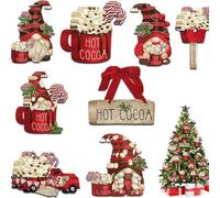 EUYKQNOI Gnomo Decoracion Arbol Navidad,24 Piezas de Adornos Navideños Arbol Gnomo Colgantes, Piñas Gnomo Adornos de Navidad para el Arbol, Colgantes Arbol de Navidad Elfos Gnom os Navideños