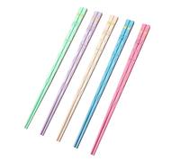 EUYKQNOI Palillos de fibra de vidrio reutilizables, multicolor, aptos para lavavajillas, 5 pares de palillos japoneses, juego de regalo de 24 cm, 5 colores