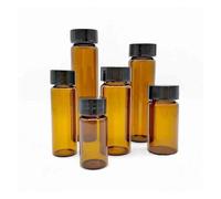 EuZhOuDEQiNg Botella de muestra de reactivo con tapa de rosca de vidrio marrón de 2 ml-100 ml for experimento químico(15ml 100pcs)