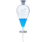 EuZhOuDEQiNg Embudo de separación con tapón for goteo, cristalería de laboratorio, experimento químico(500ml)