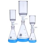EuZhOuDEQiNg Kit de botella de filtro de destilación por filtración al vacío, cristalería, experimento químico(100ml 60ml)