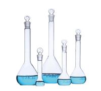 EuZhOuDEQiNg Matraz volumétrico de laboratorio, cristalería, experimento químico con tapón(50ml)