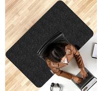EUZLABBY Protector Suelo Silla Ruedas,90 x 140 cm,Negro Alfombra Silla Ruedas,Alfombrilla Protectora para Silla de Oficina,Resistente a los arañazos para parqué y Suelos Duros, Silla de Oficina.