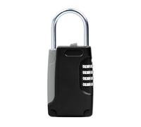 EUZLKDXU Caja Llaves con codigo Caja de Seguridad con Llave Oculta, Cerradura de combinación de contraseña 4 Digital con Gancho, Mini Caja Secreta de Metal for casa, Villa, Caravana(Black)