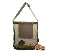 EUZOIX 1 Pieza Bolsa de Caza de Setas en Color Verde - Bolsa de Malla para Recolección de Hongos con Correa Ajustable - Ideal para Forrajeo y Almacenamiento de Verduras