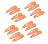 EUZUXU 16 Piezas Glitter Hair Snap Clips, 5CM Brillo Clips de Pelo de Metal, Multicolor Horquillas Clips para Niñas Mujeres(Naranja)