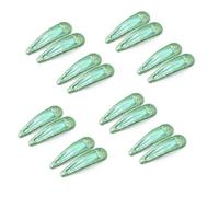 EUZUXU 16 Piezas Glitter Hair Snap Clips, 5CM Brillo Clips de Pelo de Metal, Multicolor Horquillas Clips para Niñas Mujeres(Verde)