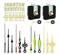 EUZUXU 2 Piezas Mecanismos de Movimiento de Relojes, con 4 Pares de Manecillas, con Disco Digital, para DIY Reparación de Reloj Reemplazo de Piezas (16mm)