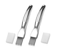 EUZUXU 2 Piezas Scallion Slicer, 2024 Upgrade - Cuchillo para Triturar Cebollas, Cortador de Verduras Multifuncionales, Corte Manual de Verduras