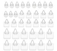 EUZUXU 36 piezas gancho adhesivo de pared, gancho de tabla sin taladrar, fijación de marco adhesivo, para fotos, rompecabezas, imágenes en lienzo, pósters-blanco