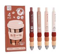 EUZUXU 4 Piezas Bolígrafos de Gel, Bolígrafos de Tinta de 0.5 mm, Bolígrafos de Escritura Suave de Punta Fina, Bolígrafos de Gama Alta para Tomar Notas de Diario