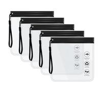 EUZUXU 5 PCS Neceser Transparente Viaje Avion, Neceseres Transparentes Aprobados por el Aeropuerto, 20 x 20 cm, Neceser de Viaje Impermeable, Viajes Accesorios
