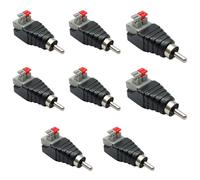 EUZUXU 8 Piezas Adaptador de Cable RCA a Altavoz, Conector RCA Soldable, Conector RCA Atornillable, para CCTV Audio Y Video Altavoz RCA