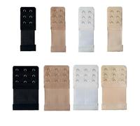 EUZUXU 8 Piezas Extensor Sujetador, Correa de Extensión del Sujetador 3 filas 2 ganchos 3 ganchos, cómodo y elástico Extensor de Sujetador, Extensores de Sujetador de mujer
