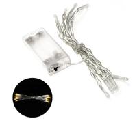 EUZUXU Cadena de Luces LED de Alambre, 1 m, 10 Ledes, Luz Blanca cálida, iluminación Navideña para Habitaciones, Jardín, Jarras