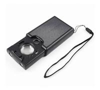 EUZUXU Lupa de Bolsillo con Luz LED, Lupa de Bolsillo para Joyería de 30 x 45 x 60 Aumentos, con Luz LED y Luz UV para Gema Diamante Moneda Sello
