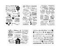 EUZUXU Rub On Sticker Transfers 5PCS Frases, para Manualidades y Decoración para Muebles Raysin Keraflott, Vidrio, Madera