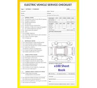 EV Maintenance and Inspection Logbook with Service & Job Invoice - Electric Vehicle (A4, 100 Pages)