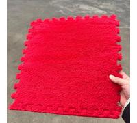 EVA Alfombrilla De Suelo De Espuma De Rompecabezas Esponjoso,Alfombra de Espuma de Felpa,10 Uds.Evita Resbalones, Cortable,Gruesa,Entrelazada,Losetas de Alfombra para Dormitorio Balcón