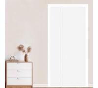 EVA Apertura Lateral Cortina Aislante para Puerta, Cubierta Magnética Térmica, Cortina de aire Acondicionado Cocina, Habitación de Aire,Borde Blanco (150×200cm)