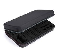 Eva Battery Organizer - Household Battery Holder Storage Case with Hardshell | Waterproof Hard Batterys Organizer Box Bag, Large Capacity for Aaa, Aa, C, D, 9v Batteries, Black