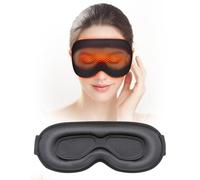 EVA BELLE - Máscara para dormir con calefacción, máscara de dormir eléctrica USB, máscara de compresión de ojos cálida con temperatura y temporizador ajustables, almohadilla térmica eléctrica para los