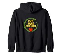 Eva Fue Enmarcado Arte Serpiente Y Manzana Adán y Eva Sudadera con Capucha