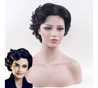 EVA Green Cosplay Miss Peregrine's Adult Ladies 1920s Vintage Short Curly Hair Womens Halloween Costume Wigs AD3534