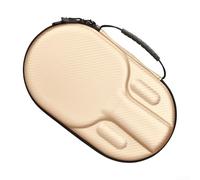 EVA Hard Shell Table Tennis Paddle Case Bag con gran capacidad, asa y bandas elásticas internas para sostener raquetas y pelotas (amarillo)