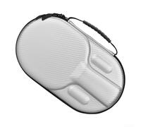 EVA Hard Shell Table Tennis Paddle Case Bolsa con gran capacidad, asa y bandas elásticas internas para sostener raquetas y pelotas (plata)