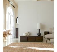 Eva - Mueble para TV de caoba maciza de 135 cm H 30 x B 135 x T 40 cm