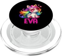 Eva Nombre Personalizado Colorido Unicornio Mujer Ni PopSockets PopGrip para MagSafe