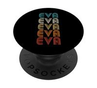 Eva Primer Nombre Dado Orgullo Retro Personalizado PopSockets PopGrip Adhesivo