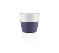 EVA SOLO 2 vasos Cafe Lungo | 230 ml | bueno para sostener con revestimiento de silicona | apto para lavavajillas | violeta azul